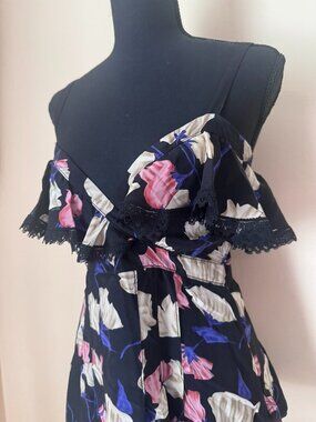 Prada Resort 2008 Floral Off-Shoulder Blouse